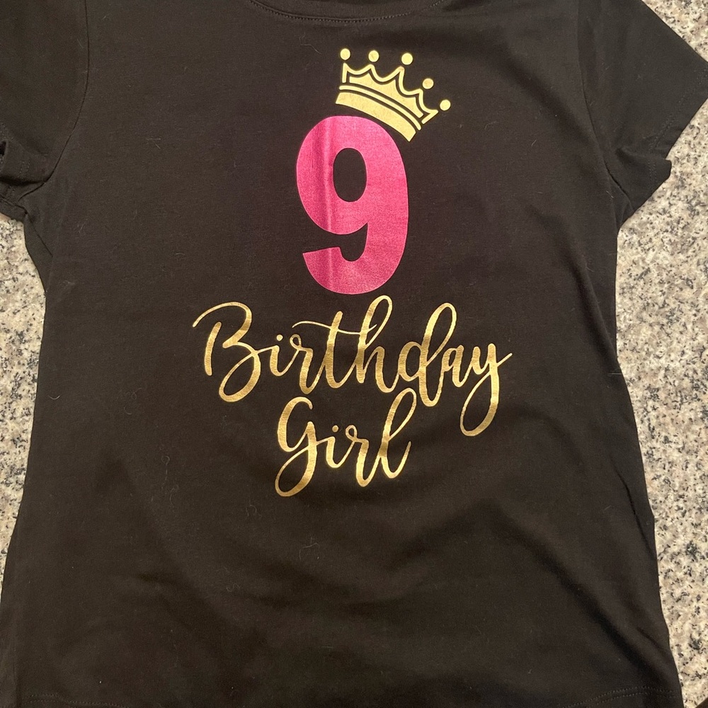 Birthday Girl Black T-Shirt